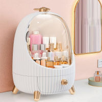 LED Lamp Cosmetic Storage Box Makeup Drawer Organizer Jewelry Make Up Container Desktop Beauty Display Case
