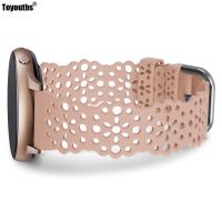 TOYOUTHS 20mm Lace Silicone Band for Samsung Galaxy Watch 5 &amp; 4 Sport Solo Loop Strap for Watch 4 Classic/Watch 3 41mm/Active 2