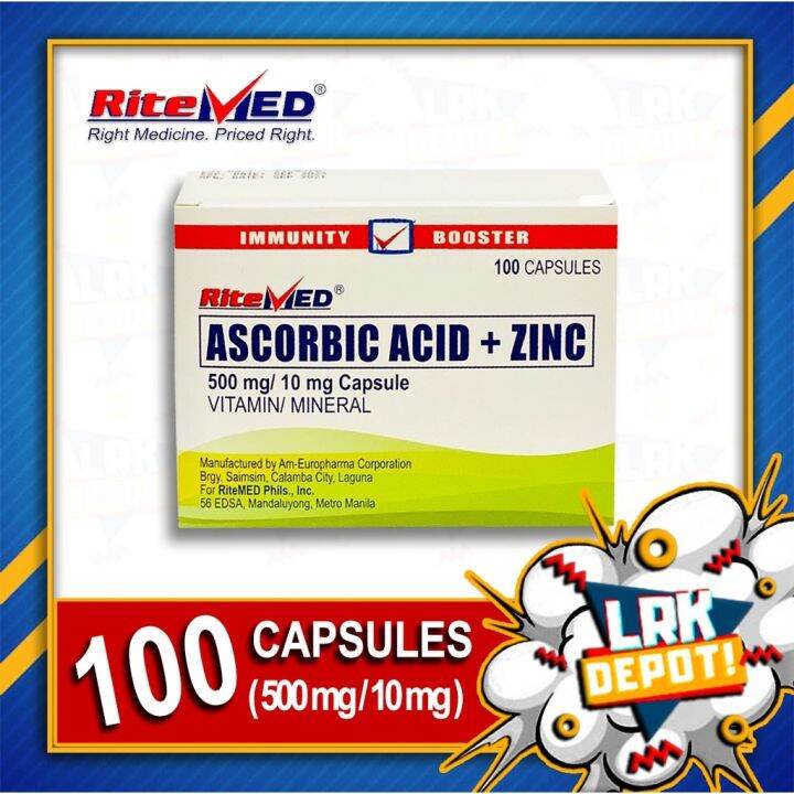 Hotnbbtrlv8634706 RM Ascorbic acid Zinc (100s) Vitamin C same Immunpro