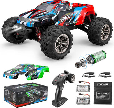 YONCHER YC250 4X4 Brushless Fast RC Cars for Adults, 1:16 62+Km/h High Speed Remote Control Car, Hobby Grade RC Monster Trucks, 4WD Offroad Waterproof All Terrains, Oil-Filled Shocks, 2 Batteries