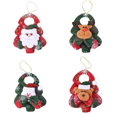 Christmas Tree Santa Claus Dolls Hanging Pendant Xmas Santa Snowman Dolls Pendant Decorations
