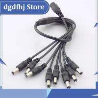 Dgdfhj Shop 5.5*2.1mm Female to Male DC Power Adapter 8 Way Splitter Plug Connector Cable Supply for CCTV Camera Led Strip Light