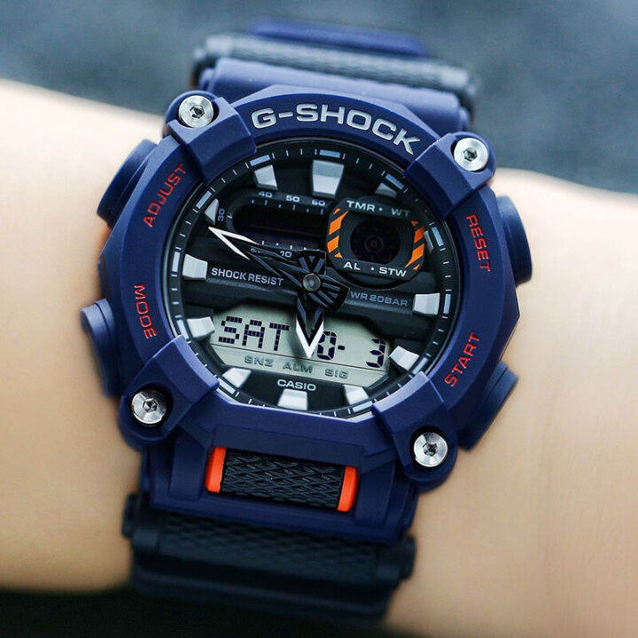 นาฬิกากีฬาผู้ชาย-g-shock-ga900-ต้นฉบับ-แสดงเวลาคู่-กันน้ำได้ถึง-200-เมตร-กันกระแทกได้-โลกเวลา-แสง-led-อัตโนมัติ-รับประกัน-4-ป-ga-900-2a-ใหม่แท้