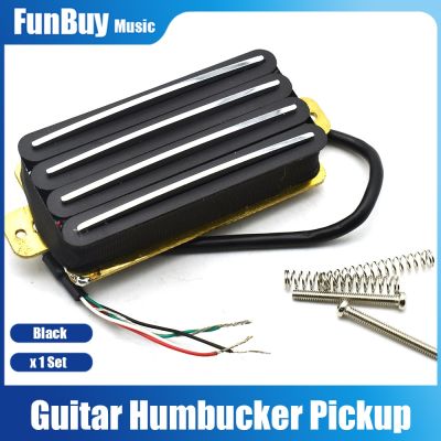 ‘【；】 1 Pcs Hot Rail 2-Dual Blade Electric Guitar Humbucker Pickups 4 Wire Guitar Pickup Accessories Black/Yellow/Green/White/Red