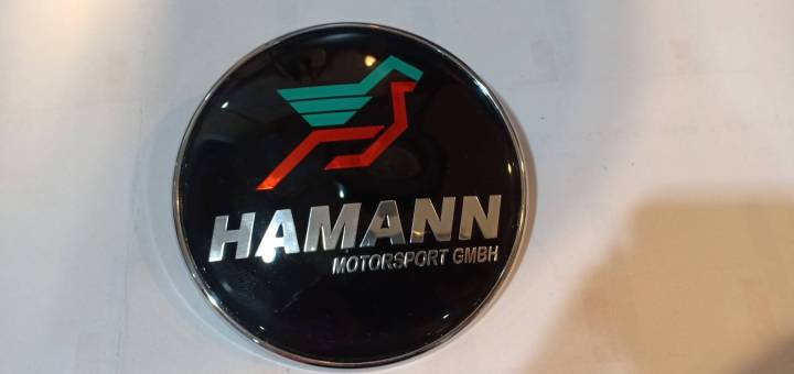 โลโก้-hamann-ติดฝาหน้า-แบบเล็ก-ขนาด-7-5-ซม-นกเขียว-พร้อมส่ง