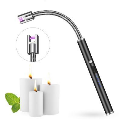 ZZOOI Long Candle Kitchen Electric USB Lighter Rechargeable Windproof Hose Torch Electronic Plasma Arc Lighter Safety Outdoor BBQ Tool