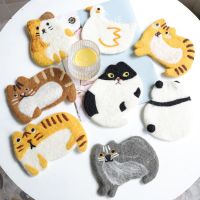 【CC】 Cup Coasters Cartoon Wool Felt Placemat Photo Props Gifts Table Decoration Accessories