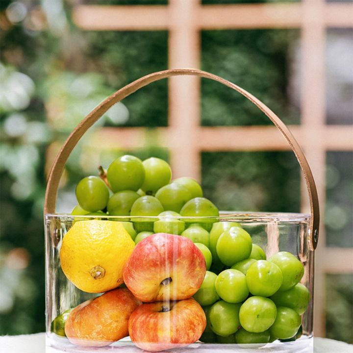 nordic-portable-plastic-fruit-bowl-transparent-ice-wine-snacks-fruit-storage-basket-plain-leather-handle