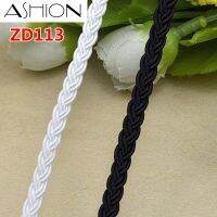 【YP】 CHICKNIT windth 0.5CM white black Sewing Braided lace twist Hemp ribbon ZD113