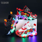 YADOU Children s light-up spider style sports shoes for men and women soft