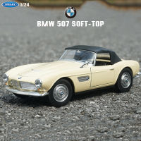 WELLY 1:24 BMW 507 Soft-Top Convertible รถจำลองรถ Die Casting รุ่นของเล่นเด็กตกแต่งคอลเลกชันของขวัญ Toy