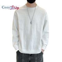 Cozy Up เสื้อกีฬาผู้ชายแขนยาวลำลองสีทึบรอบคอสลิมฟิต