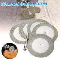 【CW】 5Pcs 50mm Diamond Grinding Wheel Metal Cutting Disc For Dremel Rotary Tool Saw Blade Cutter Tool And 1 Arbor Shaft Abrasive Tool