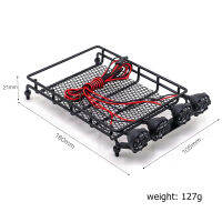 18 110 RC รถเหล็กกระเป๋าเดินทางถาดแร็คหลังคาอัพเกรด Acce สำหรับ Tamiya CC01CR01D90SCX10รีโมทคอนล Crawler รถปีนเขา