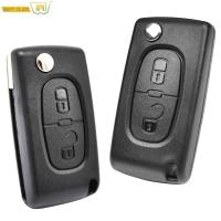 กุญแจรถ Remote Flip Key Shell Case 2ปุ่ม CE0536สำหรับ Peugeot 308 207 307 3008 5008 807สำหรับ Citroen C2 C3 C4 CE0523 C8