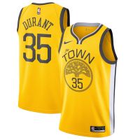 FORMER HOOPS FACTORY Authentic NBA Jersey Golden State Warriors The Town #35 Kevin Durant BLUE/WHITE/YELLOW [CLEARANCE]