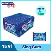 Sing gum Mentos Fresh Action hương bạc hà mạnh (hộp 15 vỉ x 8 viên)