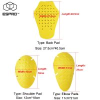 Yellow EVA Motorcycle Back Protector Universal Motorbike Elbow Pads Motocross Jacket Insert Armor Clothing Dorsal Moto Equipment