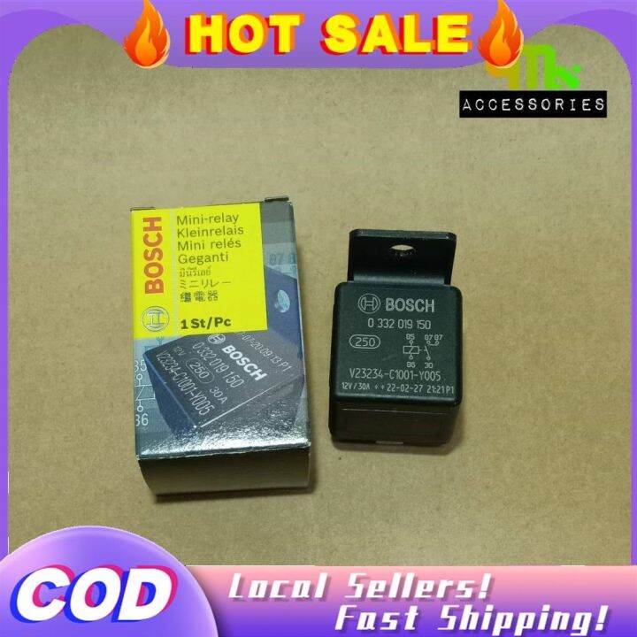 【COD/READY】 BOSCH RELAY 12V 30A [100 ORIG] ( Made in Portugal ) [SPST