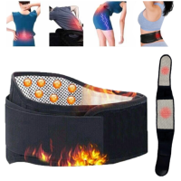 Unisex Adjustable Tourmaline Self-heating Magnetic Therapy Belt Support Back Waist Brace Double Banded Lumbar Health Care