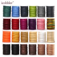 HOT LOZKLHWKLGHWH 576[ร้อน W] 210D หนังจักรเย็บผ้าแว็กซ์ด้ายสายหนัง Craft1.2mm เส้นผ่าศูนย์กลางสตริงสายฝ้ายด้ายหนังเย็บเครื่องมือวัสดุ DIY