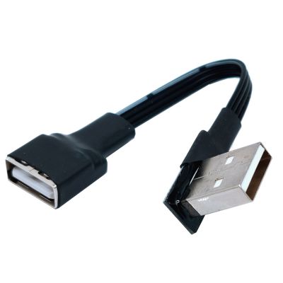 【ขาย】10เซนติเมตร20เซนติเมตร50เซนติเมตร USB 2.0 A ชายกับหญิง90มุมขยายอะแดปเตอร์เคเบิ้ล USB2.0ชายกับหญิงขวา/ซ้าย/ลง/ขึ้นสายสีดำ