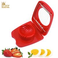 EHZ Multipurpose Stainless Steel Wire Egg Slicer Quick Hard Boiled Eggs Cutter Strawberry Fruit Salad Plate Garnish Slicer