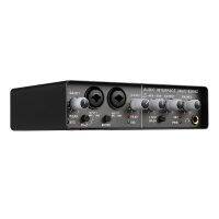 Professional Sound Card USB 2.0 Port for Guitar Musical Instrument Playing Loopback Board Volume Knob, Mix Knob