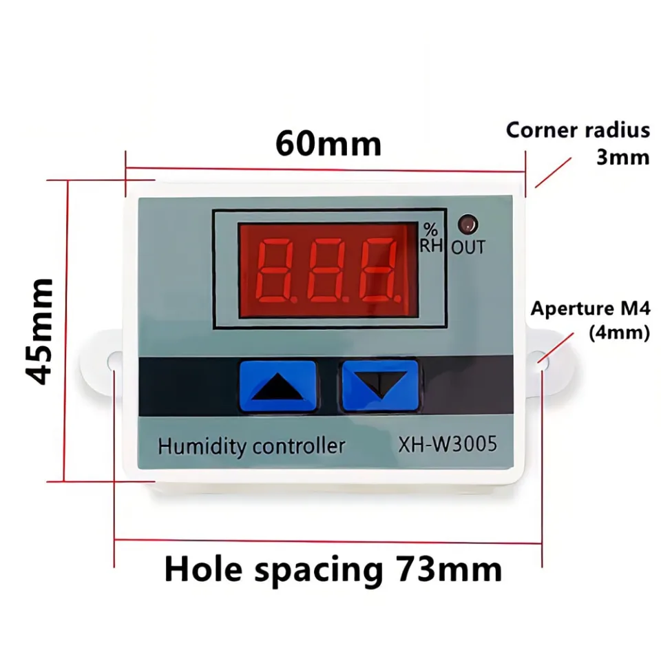 OWSOO XH-W3005 Digital Humidistat Humidity Controller Regulator Hygrometer  Indoor Outdoor Humidometer Mositure Detector Monitor 