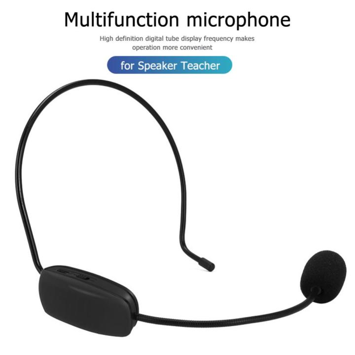 ไมโครโฟนแฮนด์ฟรีไมโครโฟนชุดหูฟังไร้สาย-fm-สำหรับการประชุมครูลำโพง