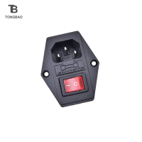 TONGBAO01 3Pin IEC320 C14โมดูล INLET plug FUSE Switch ปลั๊กไฟชาย10A 250V