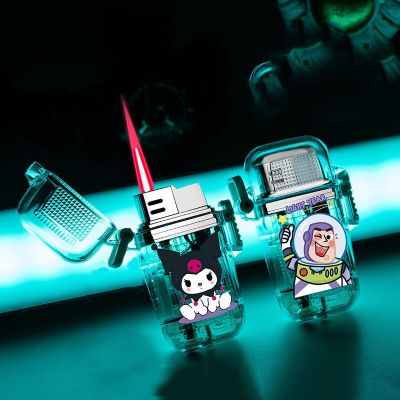 ZZOOI My Melody Kuromi Windproof Anime Lighter Buzz Lightyear Lighterred Flame Water Proof High Quality Fast Delivery Gift