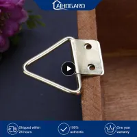 1 7PCS Big Triangle Double Hole Hanging Picture Frame Hardware Accessories Hook Metal Hook Double Hole Hook Storage Organization