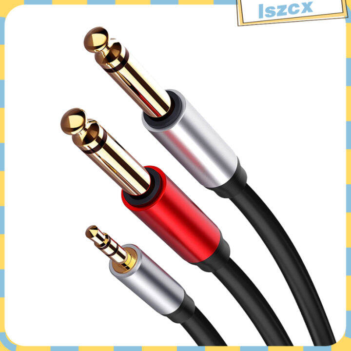 18-inch-trs-stereo-to-dual-14-inch-ts-mono-y-splitter-cable-3-5mm-male-to-2x-6-35mm-male-jack-breakout-cable-cords-5-9ft