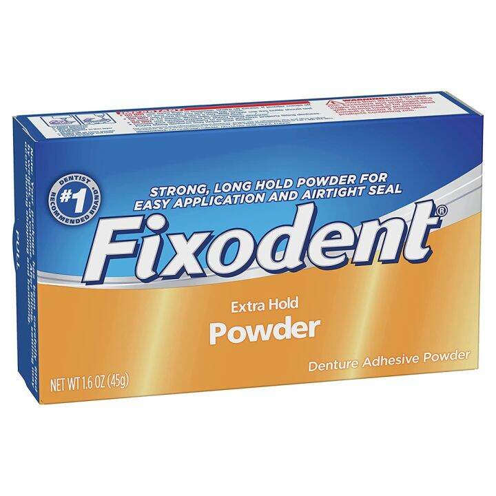 Fixodent Extra Hold Powder Denture Adhesive, 1.6 oz / 45g Lazada PH