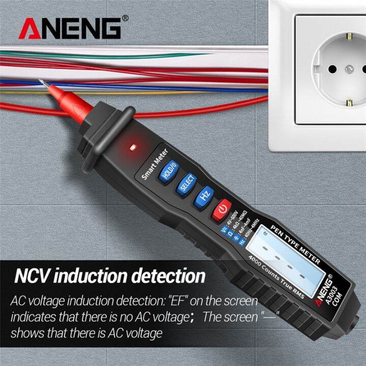 aneng-a3003-digital-multimeter-pen-type-meter-4000-counts-non-contact-ac-dc-voltage-resistance-capacitance-hz-tester-tool