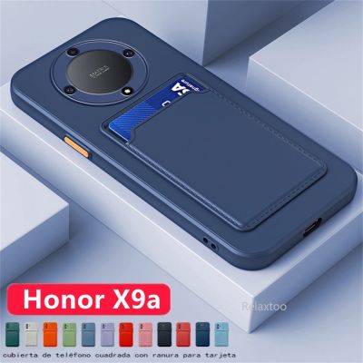 เคสสำหรับ Honor X9 HonorX9A X9a 4G 5G เคสโทรศัพท์ TPU สี่เหลี่ยมซิลิโคนนิ่มคู่ป้องกันเลนส์กล้องช่องเสียบบัตรด้านหลังกันกระแทก