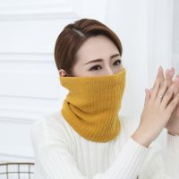 ❦✉☃ Winter Scarf for Men Fleece Ring Bandana Knitted Warm Solid Scarf Women Neck Warmer Thick Cashmere Hot Handkerchief Ski Mask