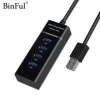 ✸ BinFul USB HUB 3.0 External 4 Power USB Port for Windows Mac Linux Laptop notebook 4 ports usb splitter with LED HUB-USB