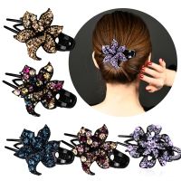 Korean Fashion Crystal Hairpin Women Hairclip Top Side Clip Rhinestones Duckbill Clip Hair Jewelry Wedding Girl Hair Accessories