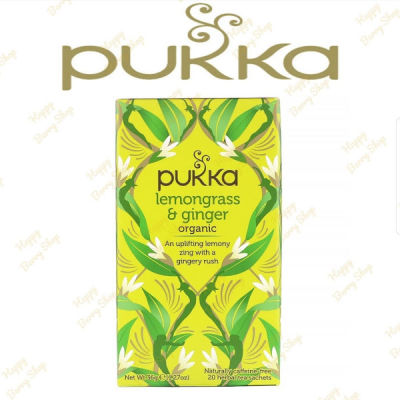 ชา PUKKA Organic Herbal Tea 🍃⭐Lemongrass&amp;Ginger⭐🍵 ชาสมุนไพรออแกนิค ชาเพื่อสุขภาพจากประเทศอังกฤษ 1 กล่องมี 20 ซอง