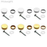 4 Sets Mirror Fasteners Screws Decorative Cap Nail Advertising Glass Screw Stainless Steel Cover Furniture Hardware