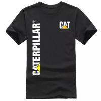 Caterpillar CAT บุรุษ  เครื่องหมายการค้าลายเซ็นเสื้อยืดแขนสั้นผ้าฝ้ายแฟชั่นที่มีคุณภาพสูง