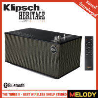 Klipsch Heritage Wireless The Three II Bluetooth , AUX 3.5mm , Phono Pre - Amp , USB Type B ถอดรหัสเสียง 192kHz / 24 bit รับประกันศูนย์ Klipsch 1 ปี