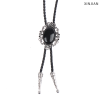 ?XINJIAN เสื้อคาวบอยตะวันตกเนคไท Bolo ทรงรีใหม่,สร้อยคอ Bolo-Ties