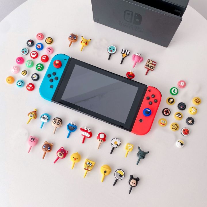 จุก-ที่ปิดรูหูฟัง-switch-joy-con-จุก-joy-con-set-4-ลายการ์ตูน-ที่ครอบอนาล็อก-switch-จุกจอย-switch-ปิดกันฝุ่นช่องหูฟัง-จุกกันฝุ่นรูหูฟัง