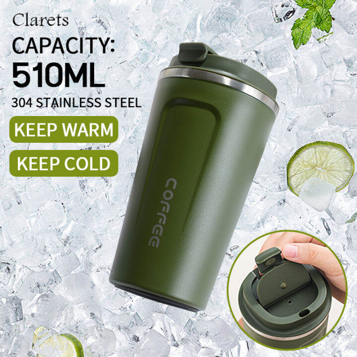 380ml/510m Stainless Steel Coffee Mugs Insulation Water Bottle Cups ...