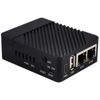 Waveshare CM4-DUAL-ETH-MINI-BOX for Raspberry Pi CM4 Dual Gigabit Internet Port Small Mini Expansion Board CM4 Host + Metal Case