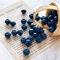 100PCS/LOT 3D PVC L Blueberry Imitation Fruit Deco Parts Dollhouse DIY Miniature Food Photography Props Home Decoration Gifts