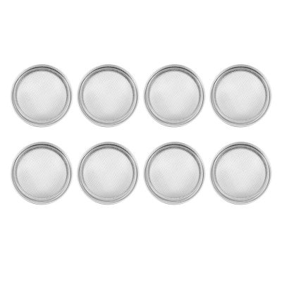 8 Pack Stainless Steel Sprouting Jar Lid Kit For Wide Mouth Jars,Strainer Screen For Canning Jars And Seed Sprouting